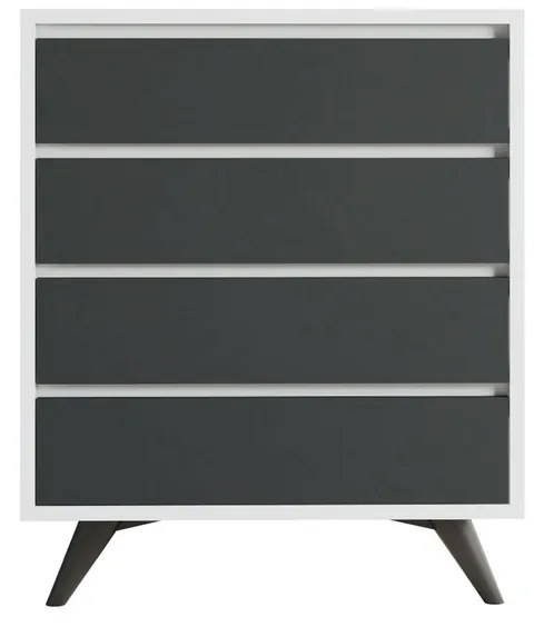 Suvera White and Anthracite komód