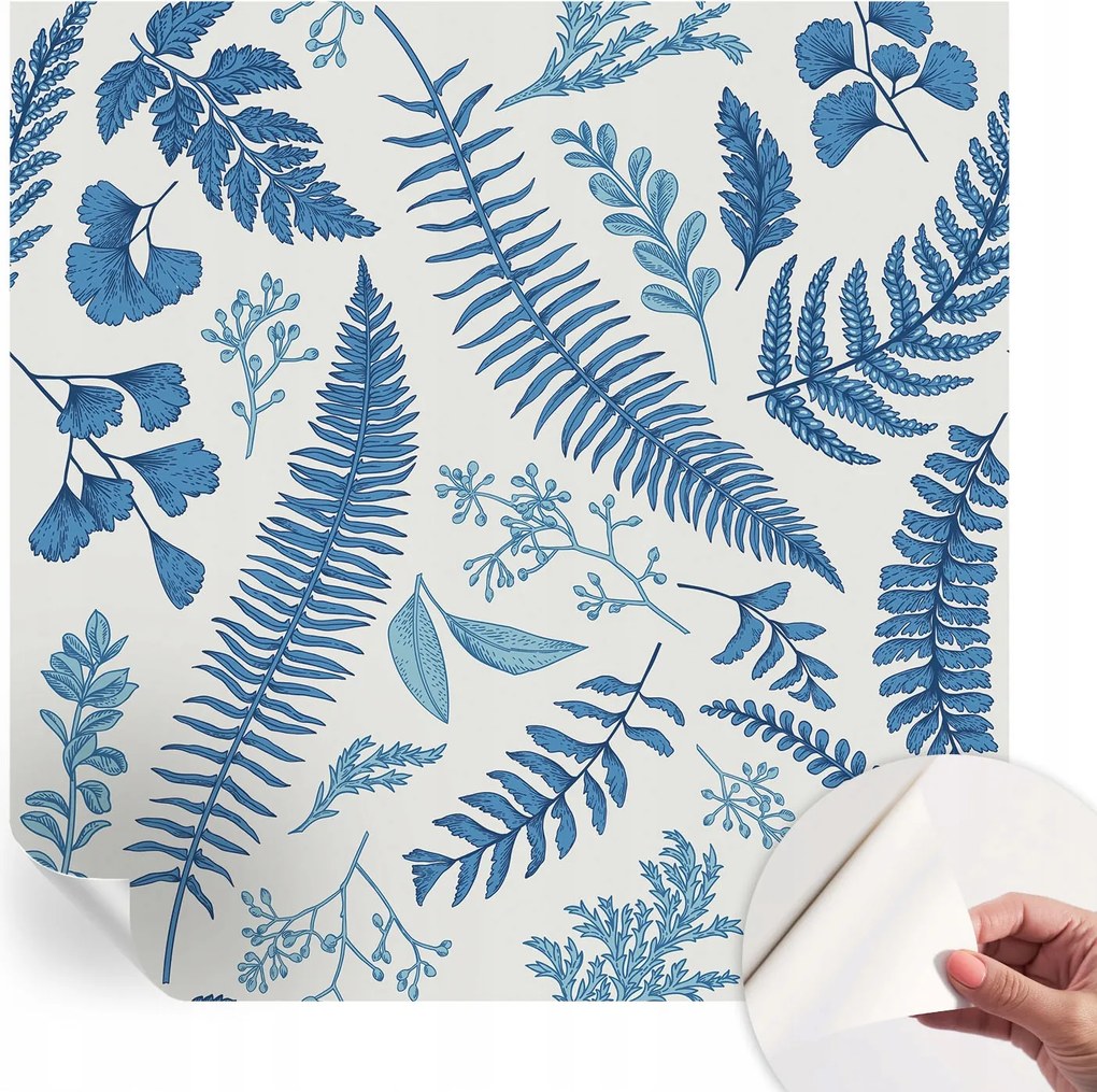 Öntapadós tapéta Fali furnér 3D hatás Botanikus minták 250x250 cm