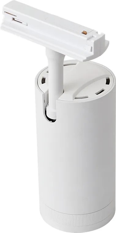 Modern fehér spotlámpa 1 fázisú sínrendszerhez LED-del, forgatható és dönthető - Iconic Zoom