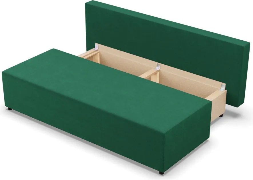 Nobu kanapé, bársony, zöld