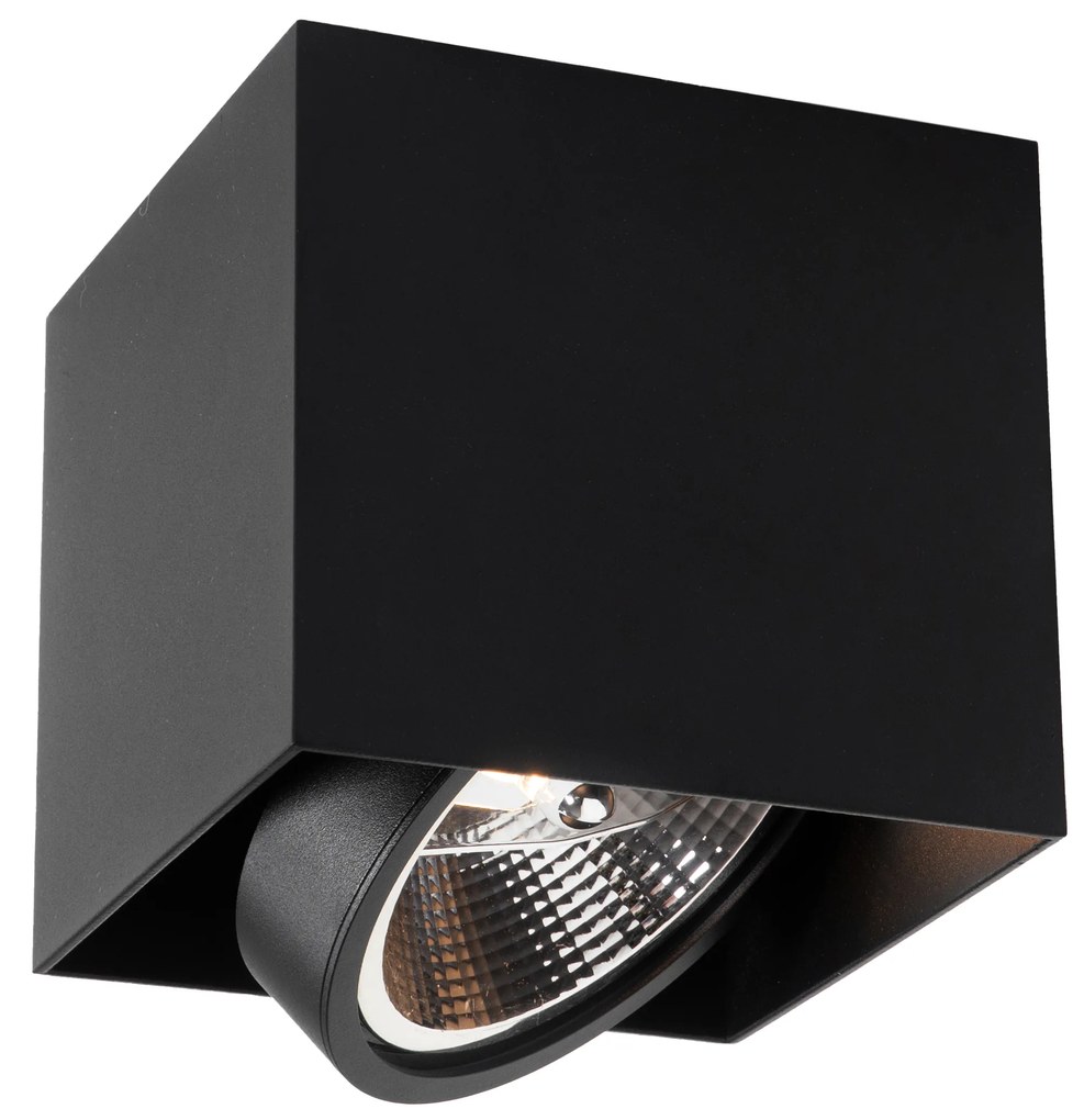 Design spotlámpa fekete négyzet AR111 - Box