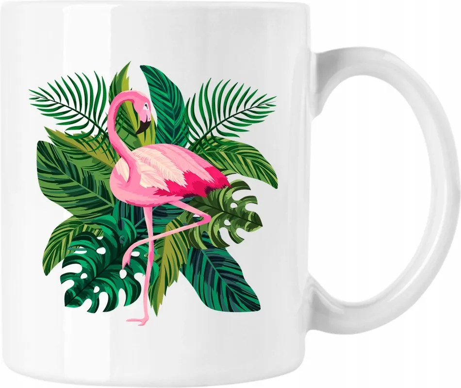 Flamingó Bögre Virágok 3 Fehér 330ml