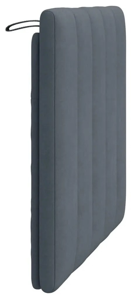 sötétszürke bársony fejtámla párna Hanko 80 cm