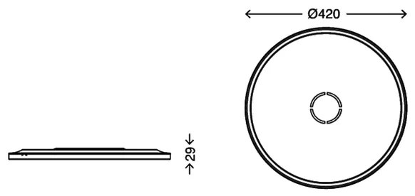 Briloner 3392-015 - LED Mennyezeti lámpa FREE LED/22W/230V á. 42 cm