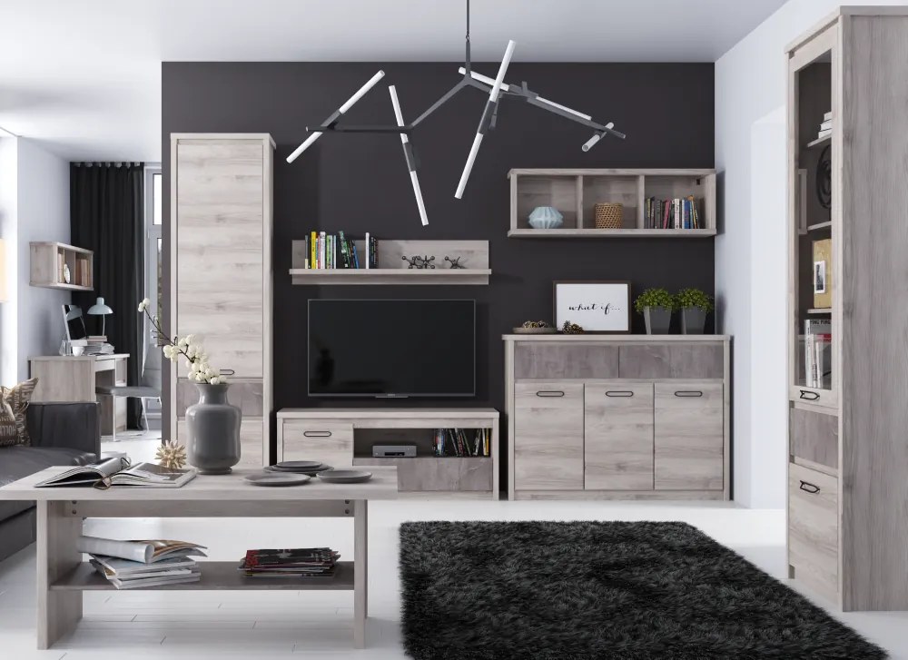 Vitrin 1D1W1S, nairobi gesztenye/onix, JESI NEW