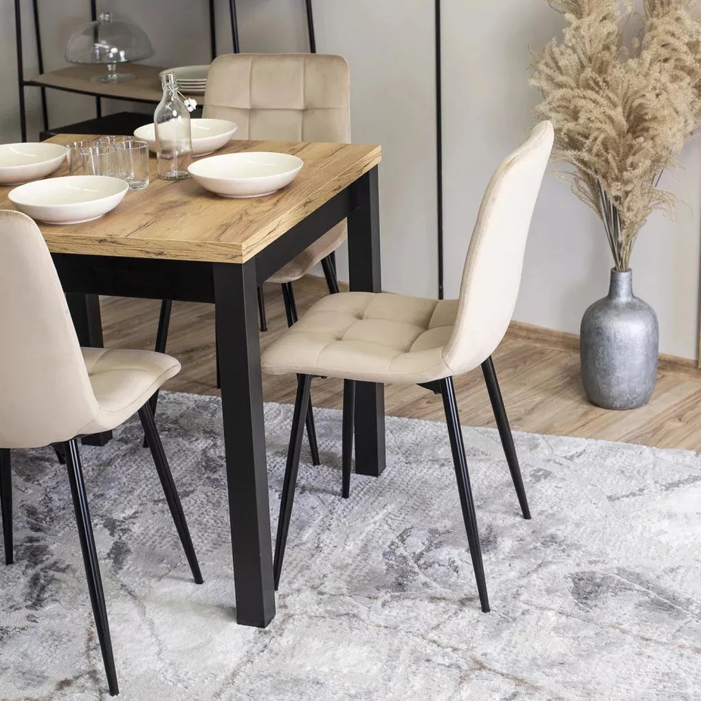 Bézs Bársony Étkezőszék. PERU Belföldi Raktárról