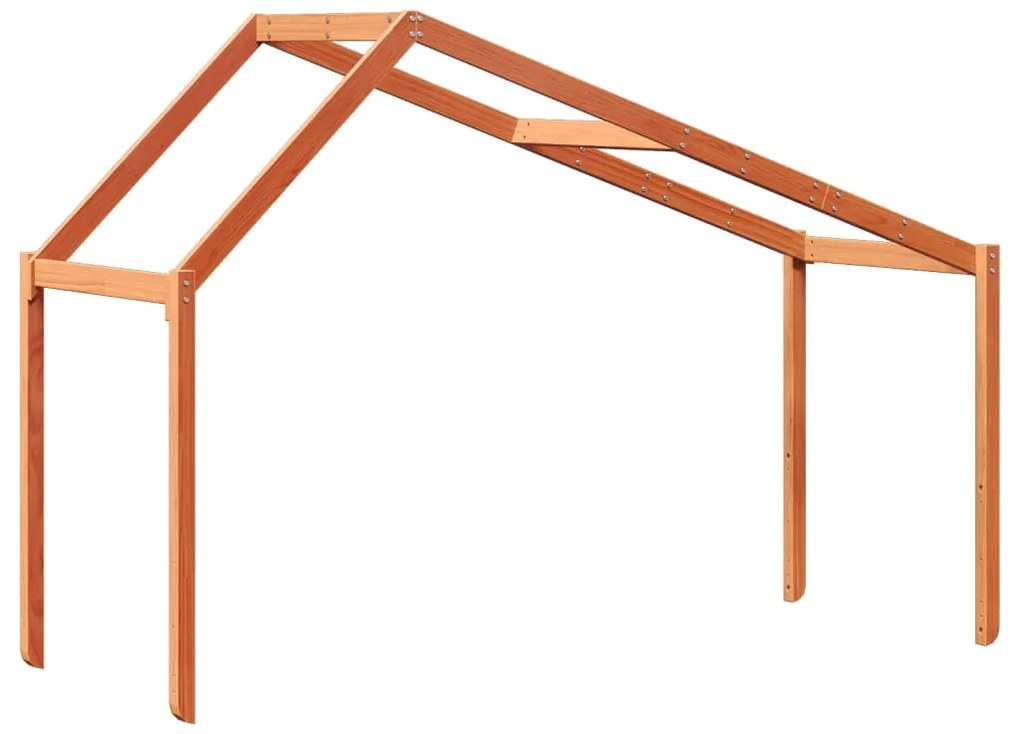 viaszbarna tömör fenyőfa gyerekágytető 213 x 85,5 x 144,5 cm