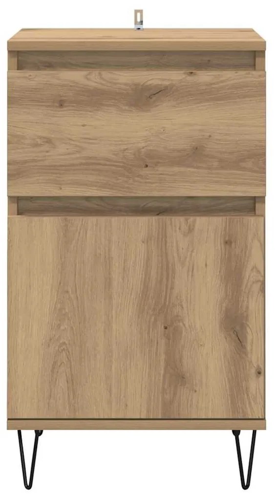 Széf fiókkal kézműves tölgy 35 x 40 x 70 cm Faanyag