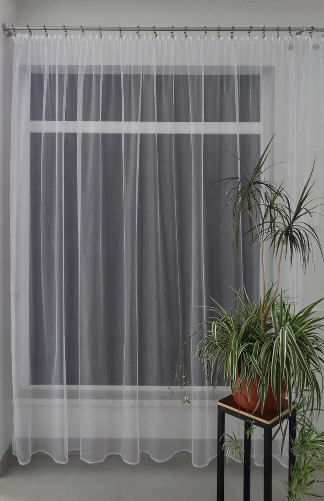 Mg Függöny Háló FEHÉR-ezüst 34933 250x230 kész Sk szalaggal