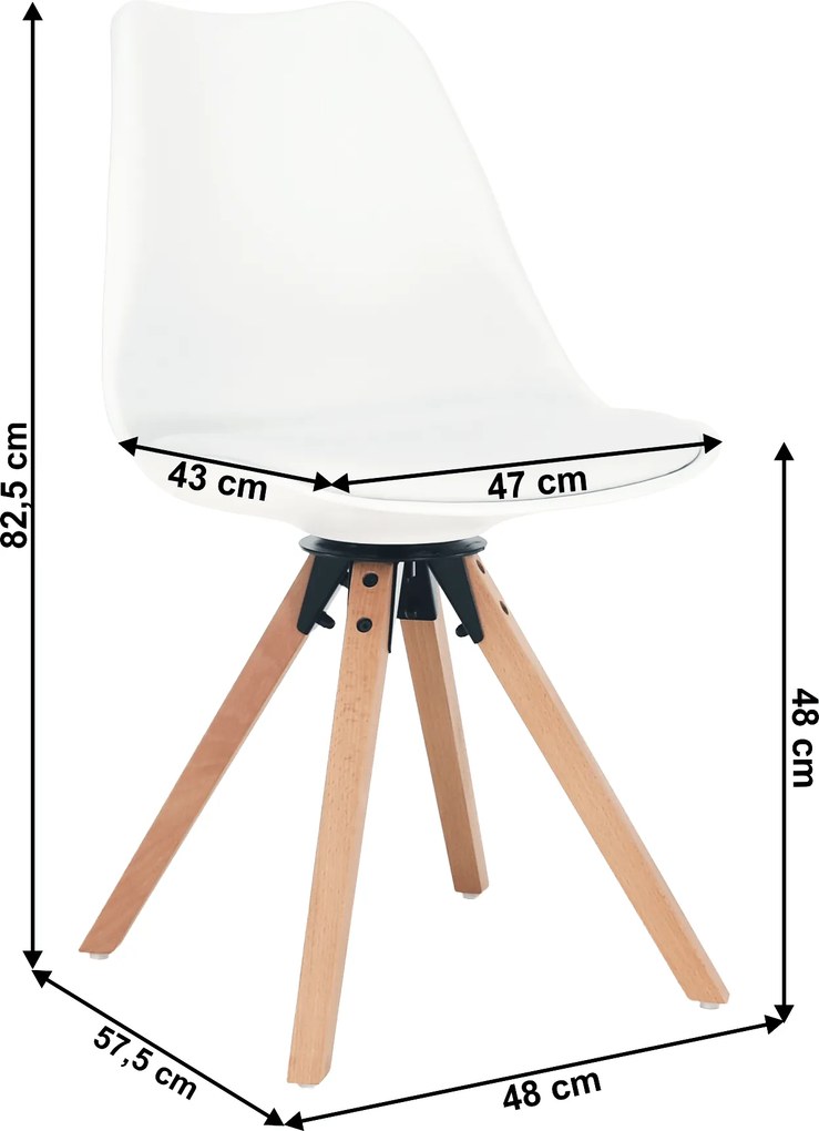 Stílusos forgószék, fehér, ETOSA