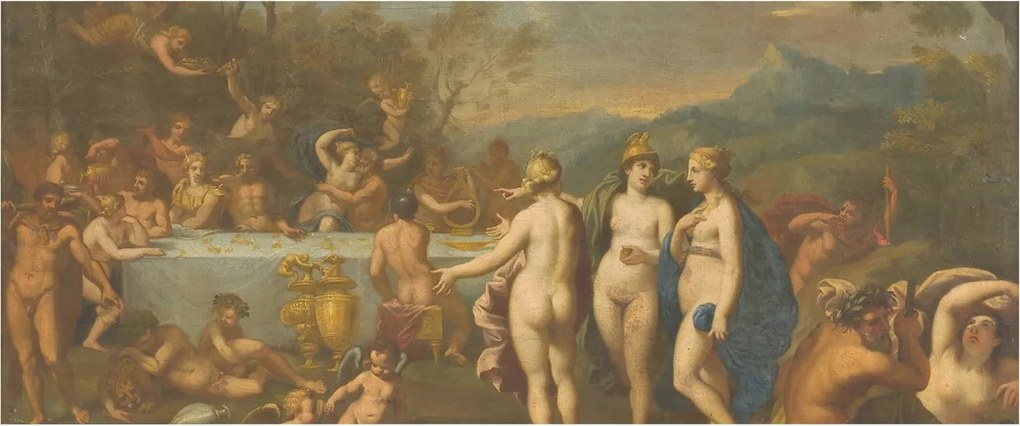 Stílusos Dekoratív Fotótapéta Flizelin Antik lakoma 250x104 Ragasztó