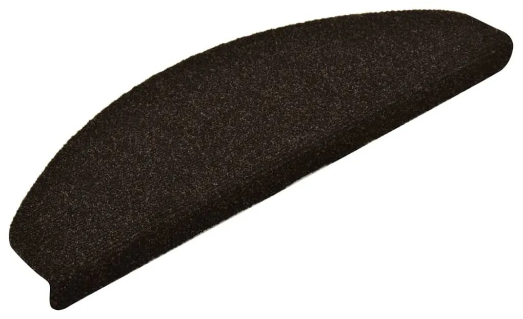 5 db sötétbarna tűlyukasztott öntapadó lépcsőszőnyeg 65x21x4 cm