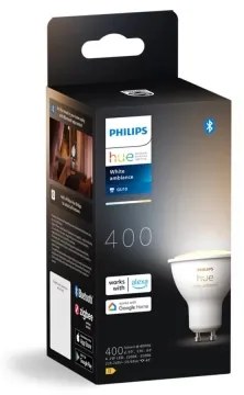 Philips Hue WHITE AMBIANCE GU10 LED izzó, 4,2W, 2200-6500K, állítható fény
