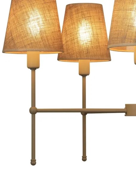 Rúdon szerelt MADELA csillár, 5 x E14 foglalat, max. 40 W, 230 V, juta, bézs