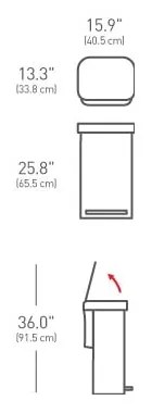 Rozsdamentes acél pedálos szemetes 45 l - simplehuman