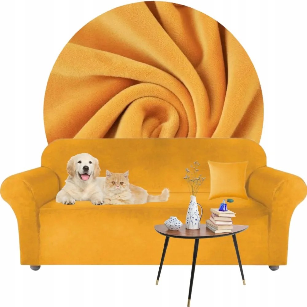 Kanapé Huzat Sarok Elasztikus Velúr Plüss 145-185 Oeko Tex