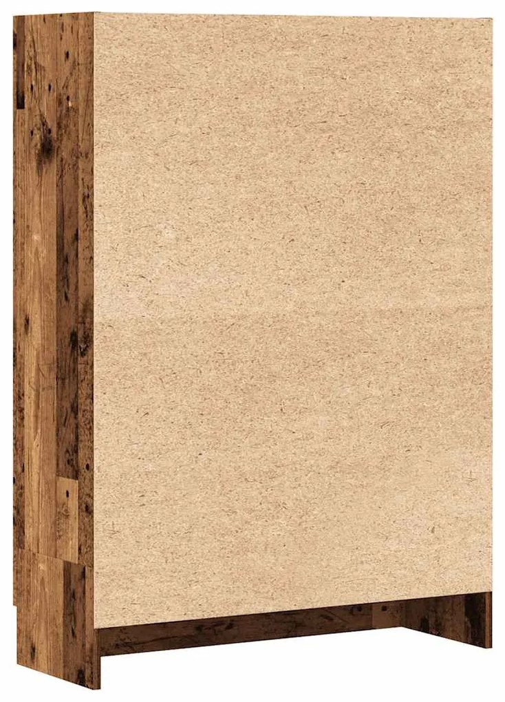 antik fa színű szerelt fa könyvszekrény 82,5 x 30,5 x 115 cm