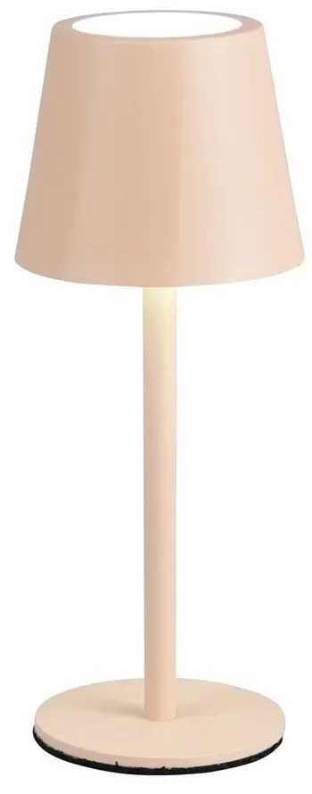 Krémszínű LED asztali lámpa fém búrával (magasság 21 cm) Diaz – Reality