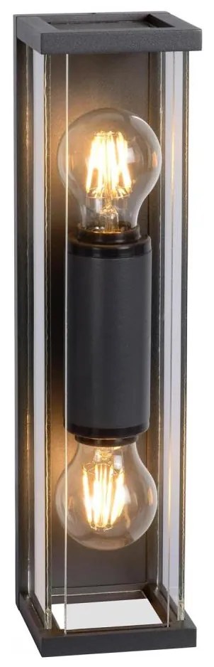 Lucide 27885/02/30 - Kültéri fali lámpa CLAIRE 2xE27/15W/230V IP54