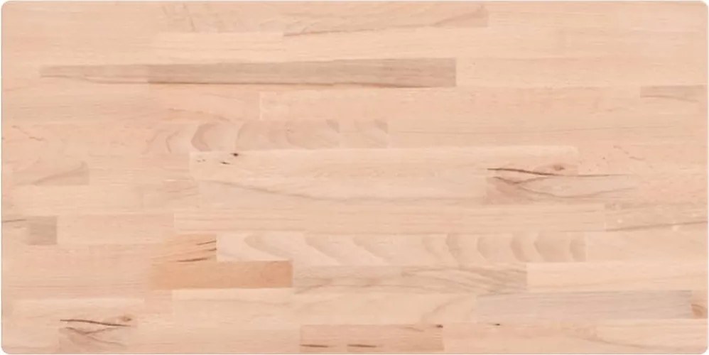 vidaXL tömör bükkfa téglalap alakú asztallap 100x50x1,5 cm