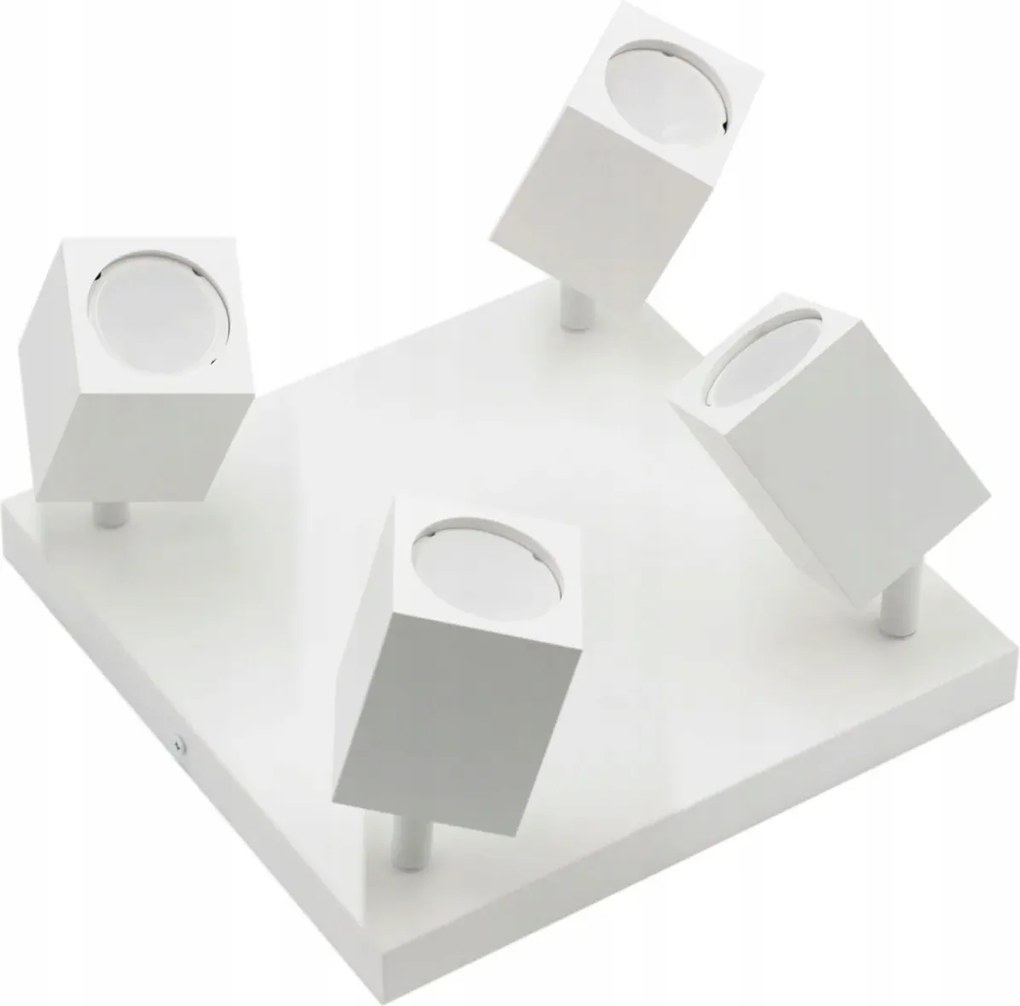 Mennyezeti lámpa szögletes fehér 4 db állítható spotlámpa nappaliba Idealed