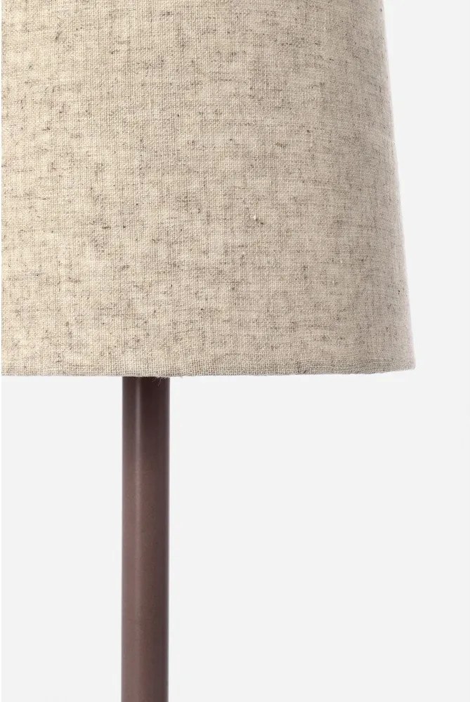 Bézs fém asztali lámpa textil búrával (magasság 60 cm) Assam – Bizzotto