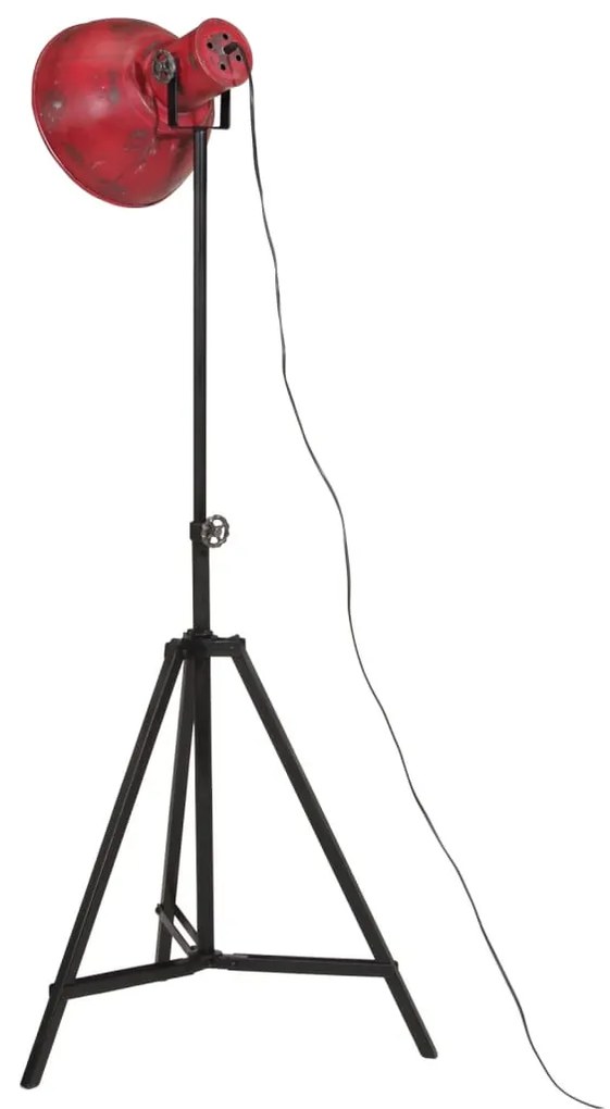 kopott piros állólámpa 25 W 25x25x90/160 cm E27
