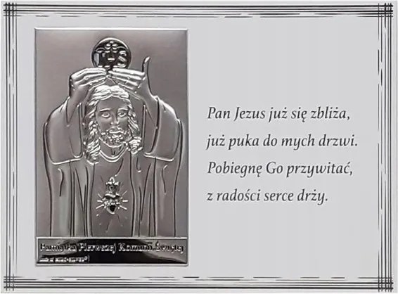 Ezüst kép 18x13cm Emléktábla és szentáldozás (panel)