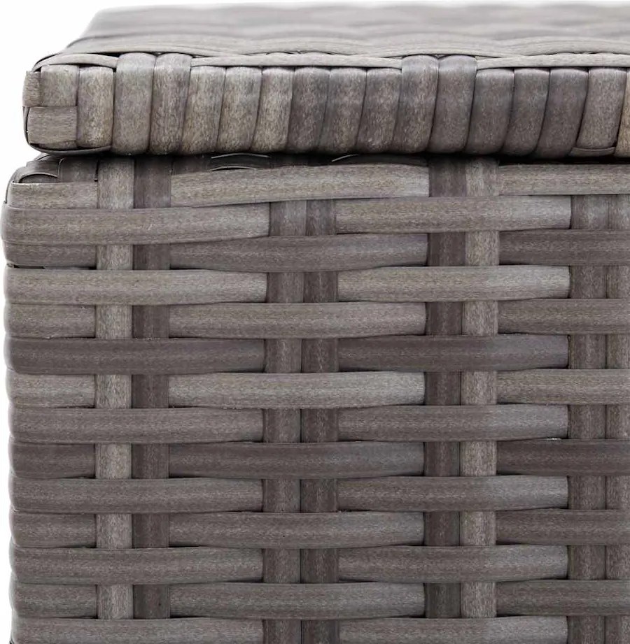 Szürke Polyrattan Kerti Tárolóláda 150 X 50 X 60 Cm
