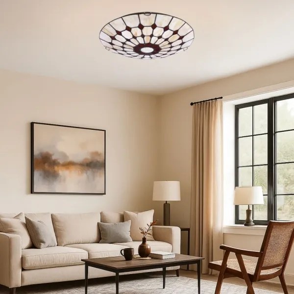 Brilagi - Tiffany vitrázs mennyezeti lámpatest DORAN 2xE27/60W/230V