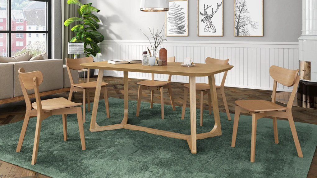 MAZZONI EXPORT ROXY Természetes Tölgyfa - RETRO FA SZÉK NAPPALIBA ÉTKEZŐBE KONYHÁBA