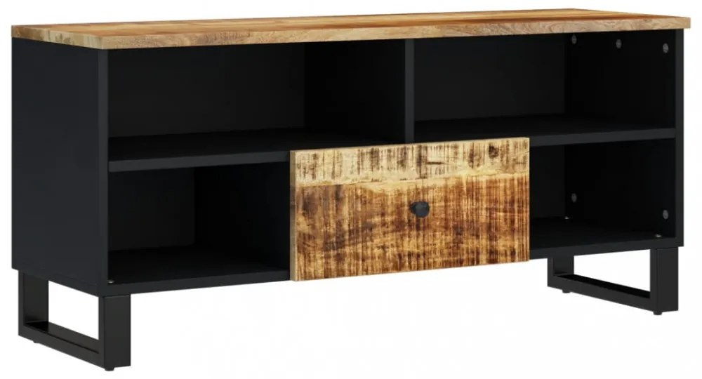 tömör mangófa és szerelt fa TV-szekrény 100 x 33 x 46 cm