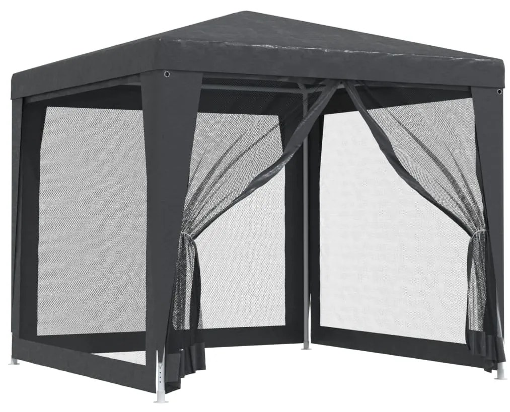 antracitszürke HDPE partisátor 4 hálós oldalfallal 2,5x2,5 m