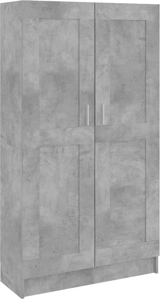 vidaXL betonszürke szerelt fa könyvszekrény 82,5 x 30,5 x 150 cm