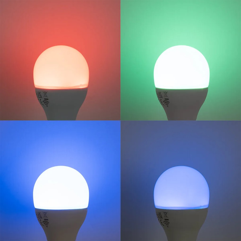 5 darabos Smart E14 LED izzókészlet G45 Opál RGBW 4,9W 470 lm 2700-6500K
