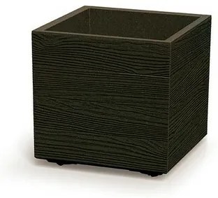 MADERA SQUARE ECO WOOD virágtartó 38,5 cm, sötétbarna, L
