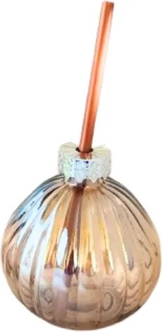 Italos pohár szívószállal Réz Bomba 375ml