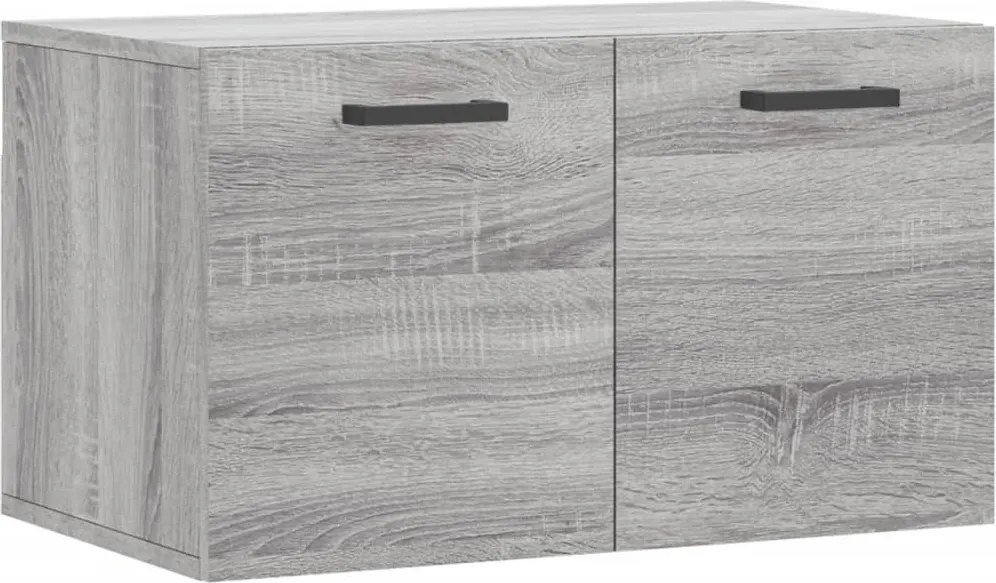 vidaXL szürke sonoma színű szerelt fa faliszekrény 60 x 36,5 x 35 cm