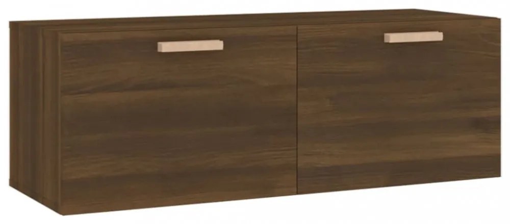 barna tölgy színű szerelt fa faliszekrény 100 x 36,5 x 35 cm