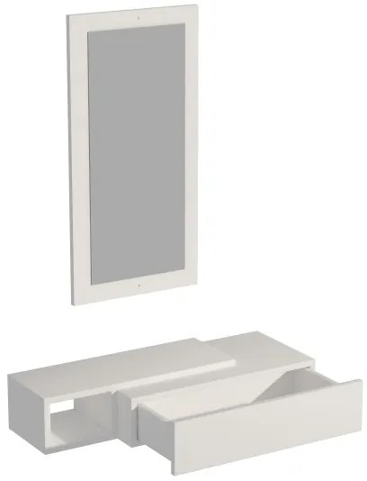 Fali polc + fali tükör VIEN fehér