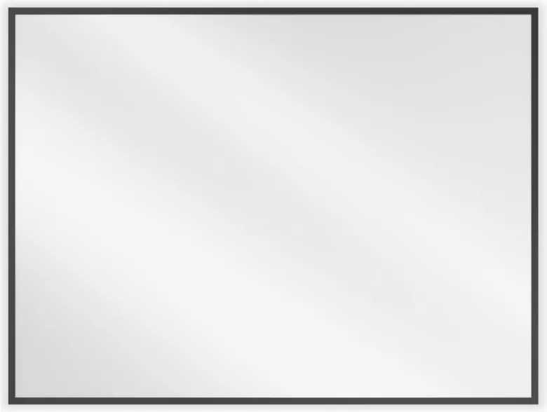 Mexen Loft téglalap alakú fürdőszobai tükör 80 x 60 cm, fekete keret - 9852-080-060-000-70