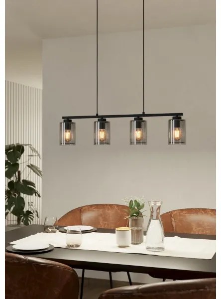 Eglo 99707 - Csillár zsinóron ZOCABON 4xE27/40W/230V