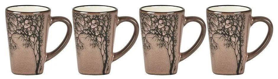 Világos rózsaszín agyagkerámia eszpresszó bögre szett 4 db-os 100 ml Hela – Villa Collection