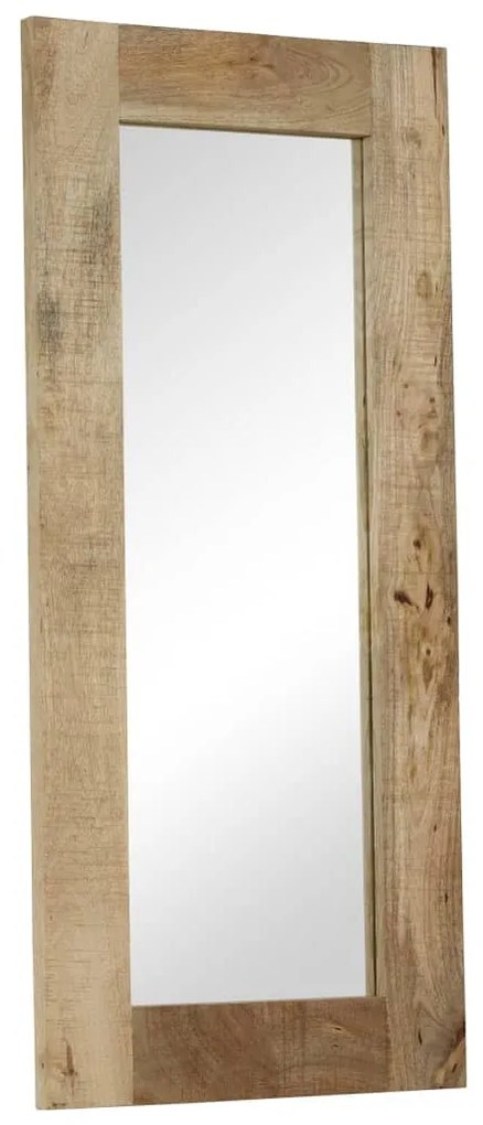 tömör mangófa keretű tükör 50 x 110 cm