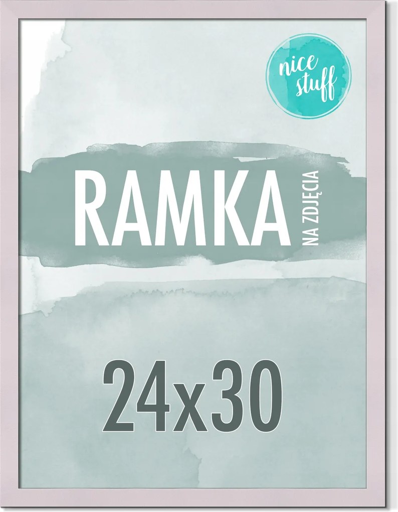Képkeret 24x30 Képkeret Fotó 30x24 Mdf Púder Lila