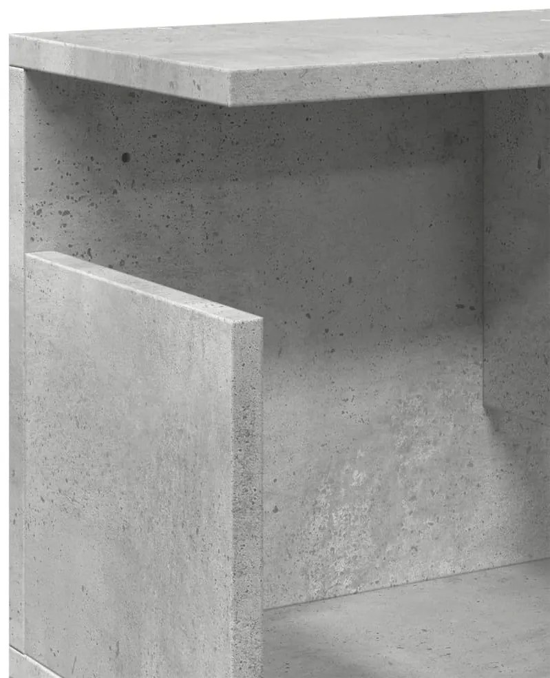 betonszürke szerelt fa faliszekrény 80 x 20 x 30 cm