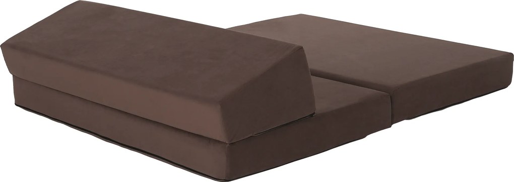 Összecsukható matrac/fotel, 2v1, barna Taupe, VEDIS