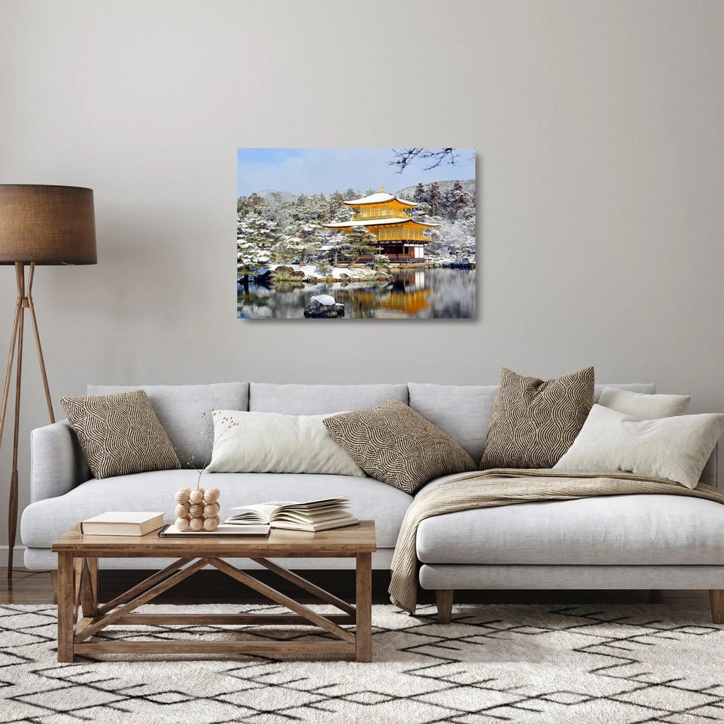 Üveg kép - Kinkakuji, Japán (70x50 cm)