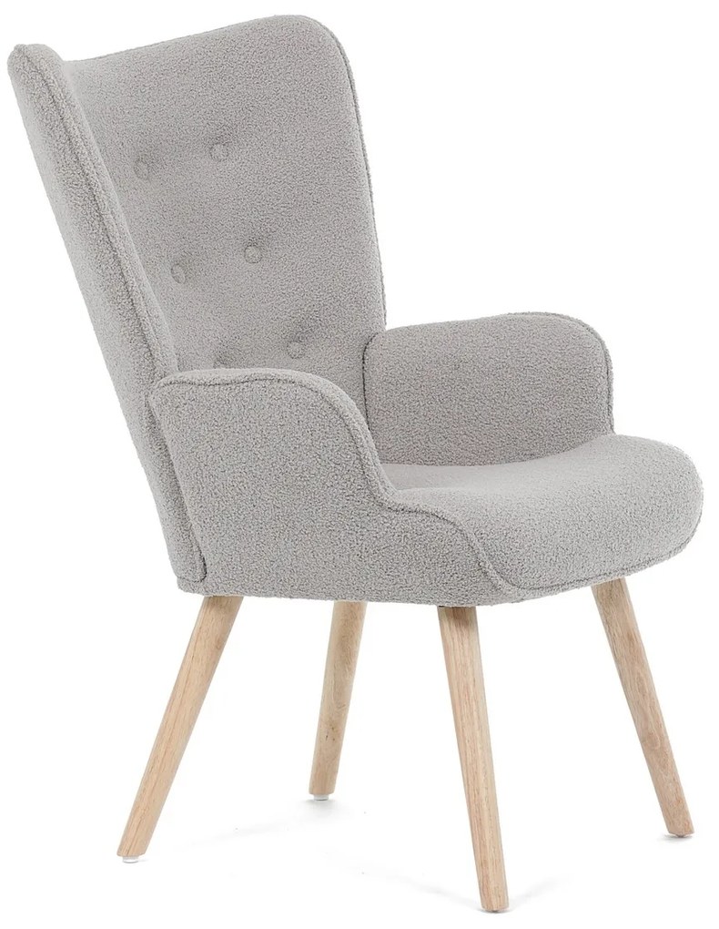 Bouclé GREY2 fotel, szürke
