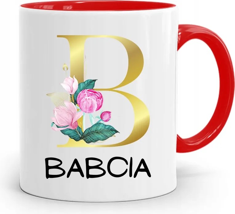 Piros Bögre Nagymamáknak Nagymama Nyomtatott Fényképpel